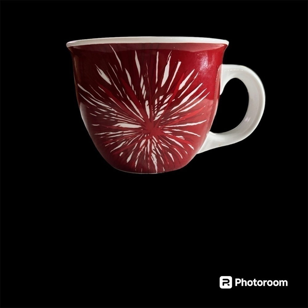 2014 Starbucks White Starburst Mug